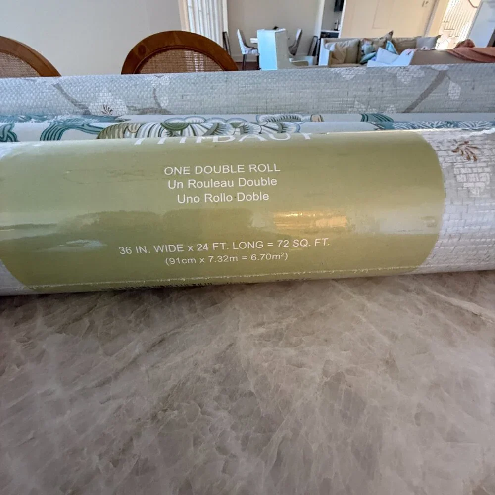 THIBAUT - DOUBLE ROLL OF SAKURA SEAGRASS WALL PAPER